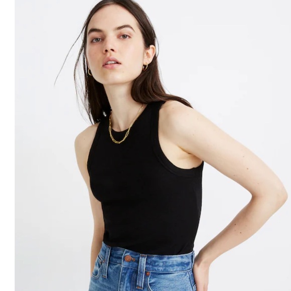 Madewell Tops - Madewell Top L Westville Tank Black